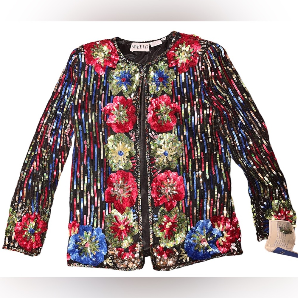 NWT Sweelo Sequins Evening Jacket Size Small